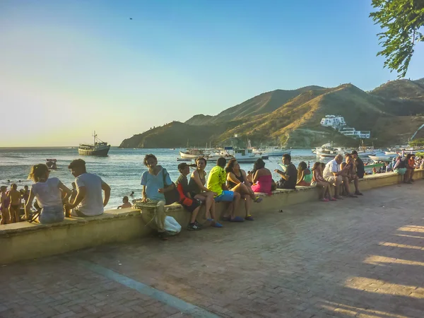 Taganga Boardwalk Kolumbiassa — kuvapankkivalokuva