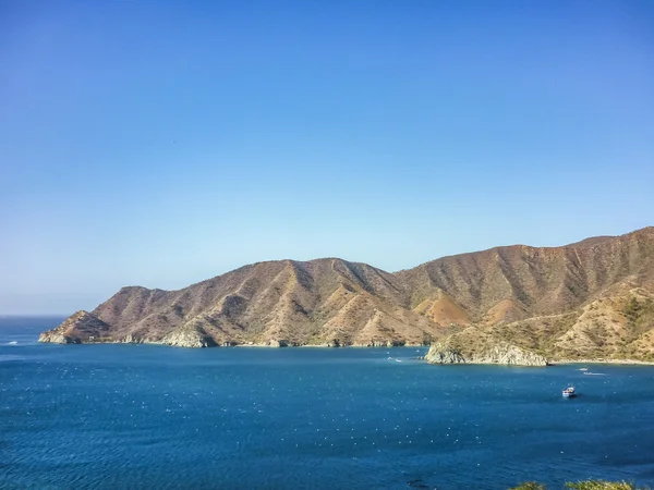 Kolumbien Taganga Bay Luftaufnahme — Stockfoto