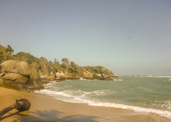 Playa Tropical del Parque Nacional Tayrona —  Fotos de Stock