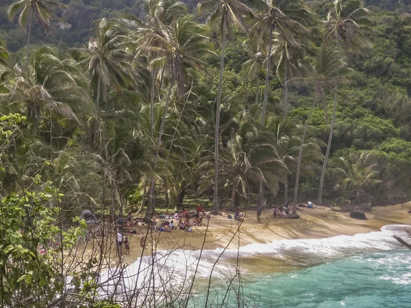 Tayrona Park Cabo San Juan Beach luchtfoto — Stockfoto