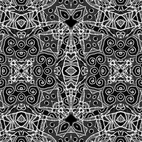 Padrão tribal geométrico preto e branco — Fotografia de Stock