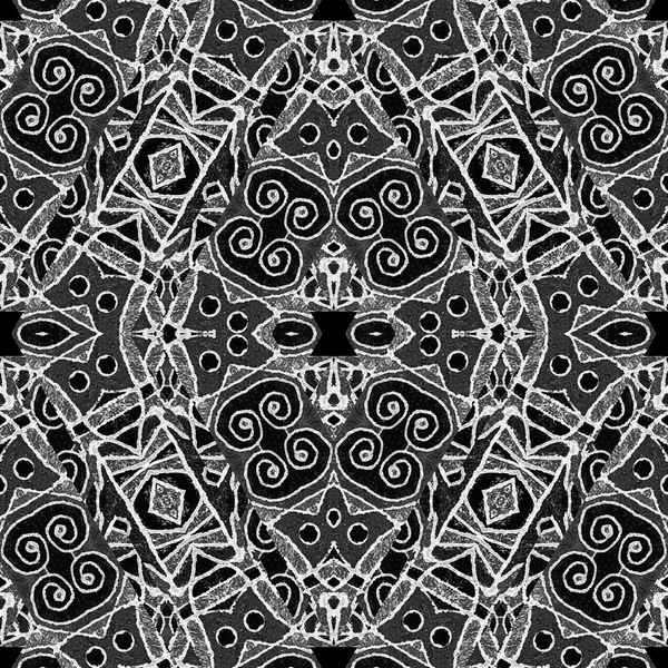 Geometrische Tribal Black and White Pattern — Stockfoto