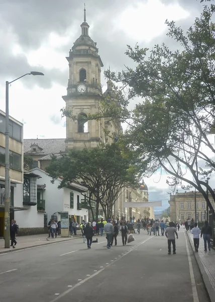 Kathedraal in het historische centrum van Bogota Colombia — Stockfoto