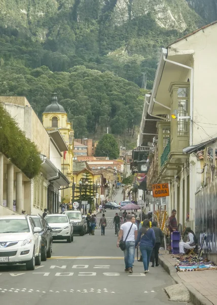 Традиційна вулиця в історичному центрі міста Богота Колумбія — стокове фото