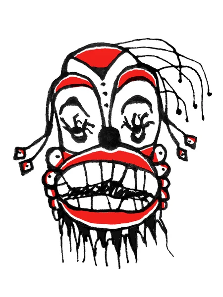 Disegno clown scuro — Foto Stock