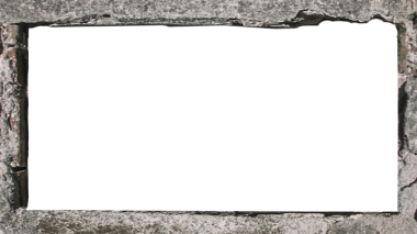 Gri renkli boş çerçeve kırılmış taş madde sınırları