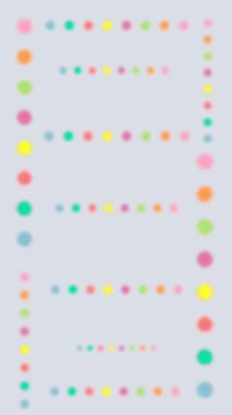 Açık gri bir arkaplan karşısında renk değiştiren daireler içeren dikey bir canlandırmalı döngü videosu