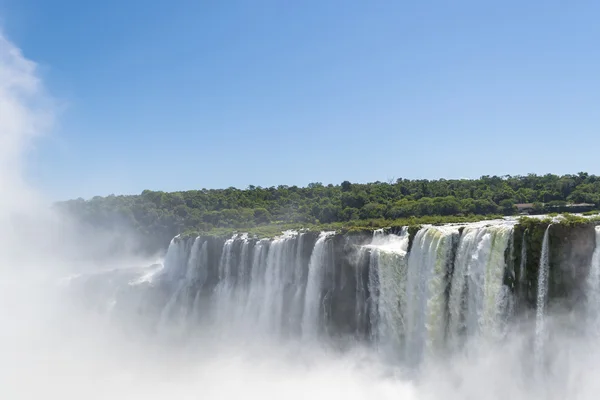 Iguazu Falls boğaz Arjantinli sınır şeytan — Stok fotoğraf