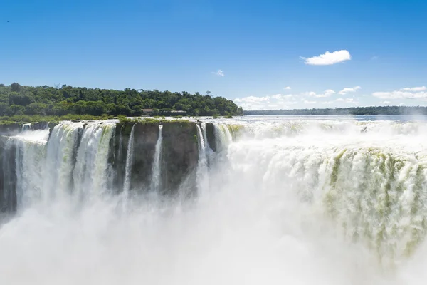 Iguazu Falls boğaz Arjantinli sınır şeytan — Stok fotoğraf