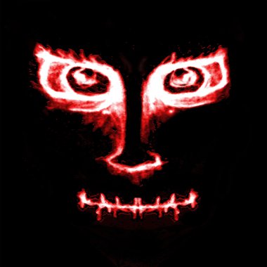 Kötü canavar portre çizimi