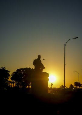 Gün batımı olay yerinde Coast of Montevideo Uruguay