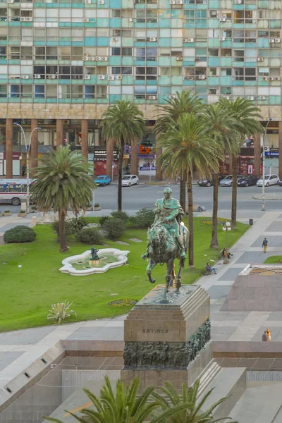 Montevideo Piazza Indipendenza Vista aerea — Foto Stock