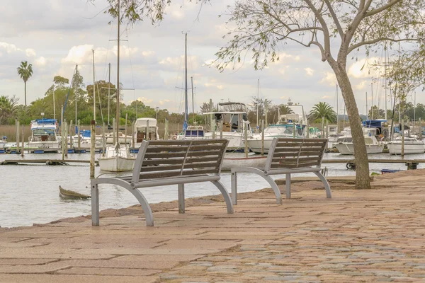Boardwalk w Santa Lucia River w Montevideo — Zdjęcie stockowe