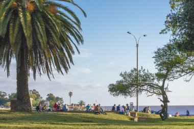 İnsanlar Montevideo Uruguay Park'ta