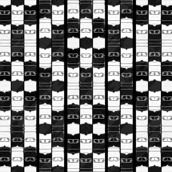 Fekete-fehér függőleges sávok Seamless Pattern — Stock Fotó