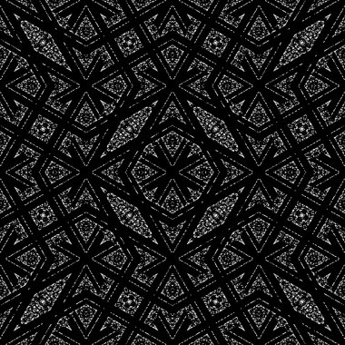 Siyah ve beyaz keskin geometrik desen