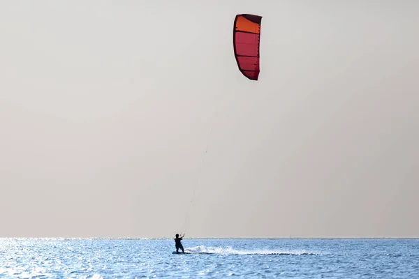 Kitesurfing Kiteboarding Exotic Island Themed Action Photos — Stock Photo, Image