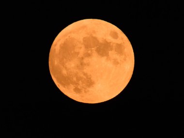 2020 Temmuz Avcı ayı Lakeville, Massachusetts, ABD üzerinde karanlık gece gökyüzünde. 