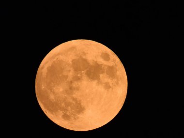 2020 Temmuz Avcı ayı Lakeville, Massachusetts, ABD üzerinde karanlık gece gökyüzünde. 