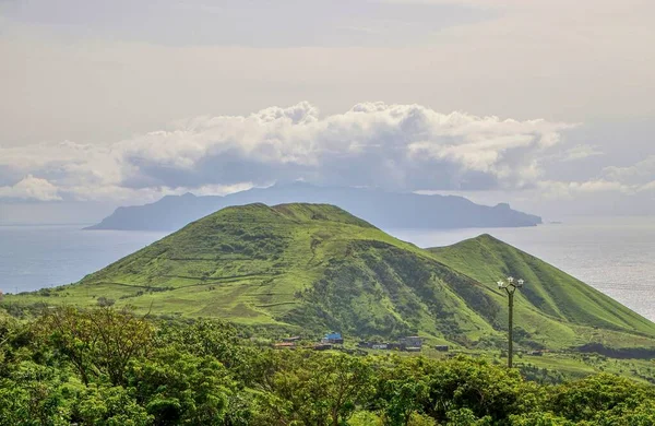 Mount Santa Barbara Sits Oceanfront Protecting Coast Town Ponta Verde — Stock Photo, Image