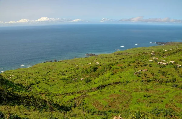 Hillside Town Galinheiro Picturesque Community Oceanfront — Stock Photo, Image