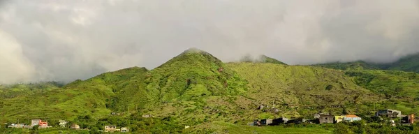 Yağmur Mevsiminde Sao Jorge Fogo Cabo Verde Nin Panoramik Manzarası — Stok fotoğraf