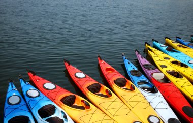 Colorful Kayaks clipart
