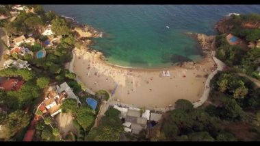 Cala Bona San Fransesc Bay Beach drone ile kaydedilen