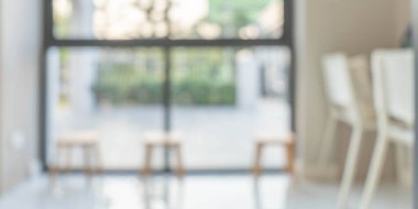 Bir kafe ve çalışma alanının bulanık arkaplanı bulanık arkaplan