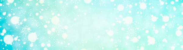 Snö Bakgrund Himmel Blå Bakgrund Ljus Med Jul Banner — Stockfoto
