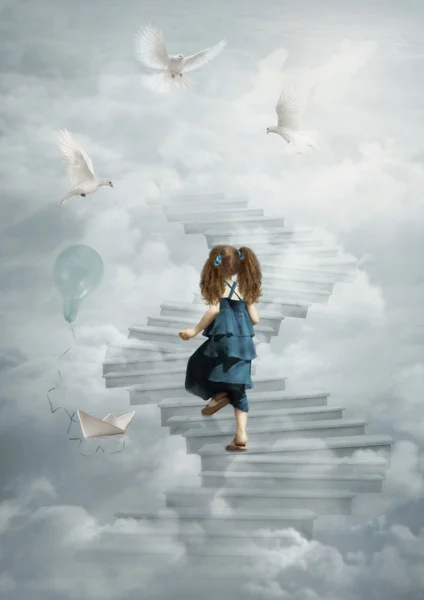 Stairs in the Clouds — Stock Photo, Image