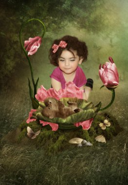 Küçük kız ve küçük ayı