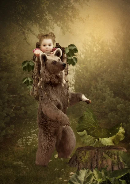 Masha och björnen — Stockfoto