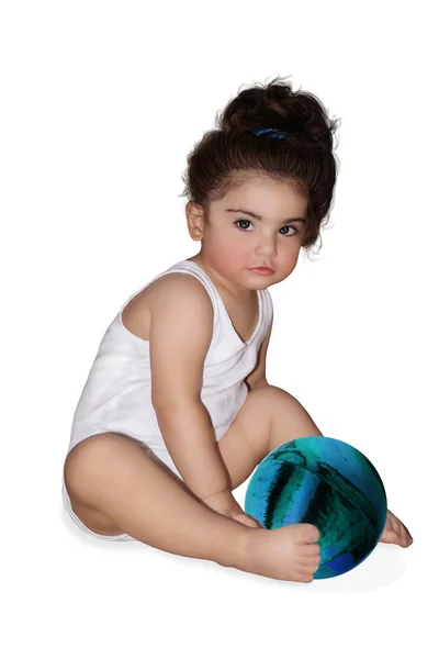 Little girl with the ball — Stock Photo, Image