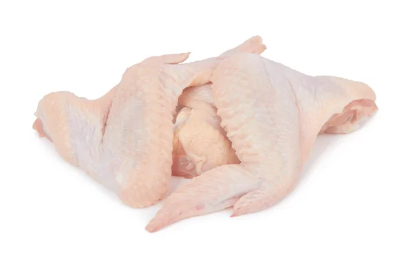 Asas de frango no fundo branco — Fotografia de Stock