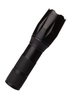 beyaz zemin üzerine el feneri