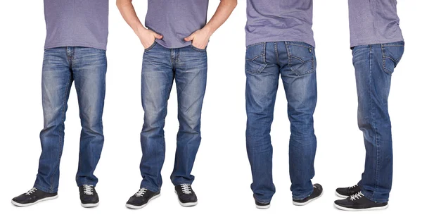 Blue jeans  on white — Stock Photo, Image
