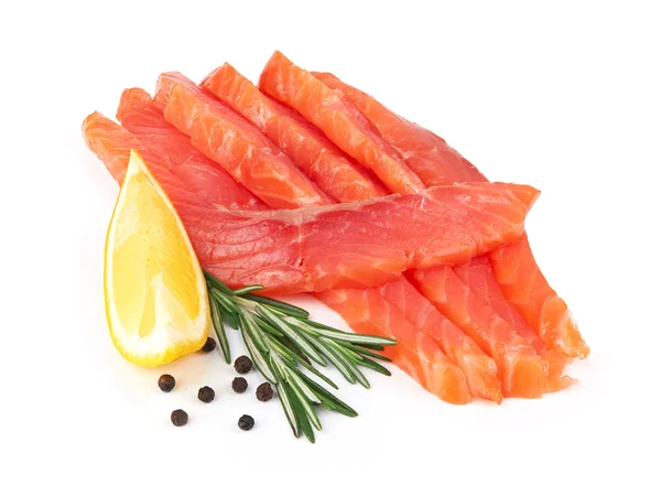 Salmone su sfondo bianco — Foto Stock