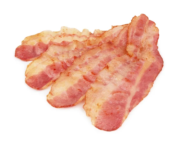Bacon pe alb — Fotografie, imagine de stoc