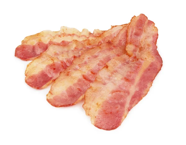 Bacon på vit — Stockfoto