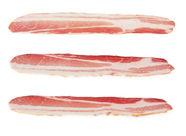 Bacon em um fundo branco — Fotografia de Stock