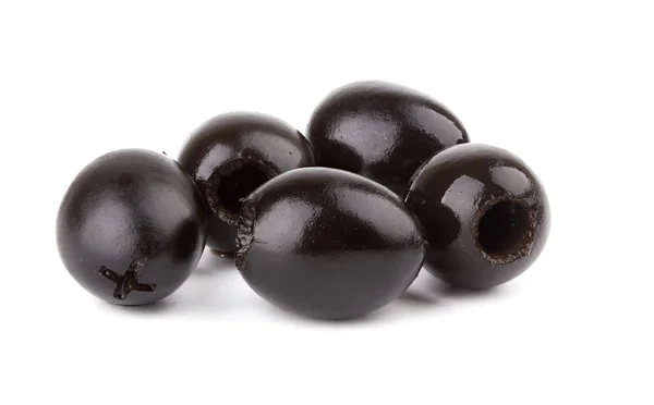 Black olives on white a background — Stock Photo, Image