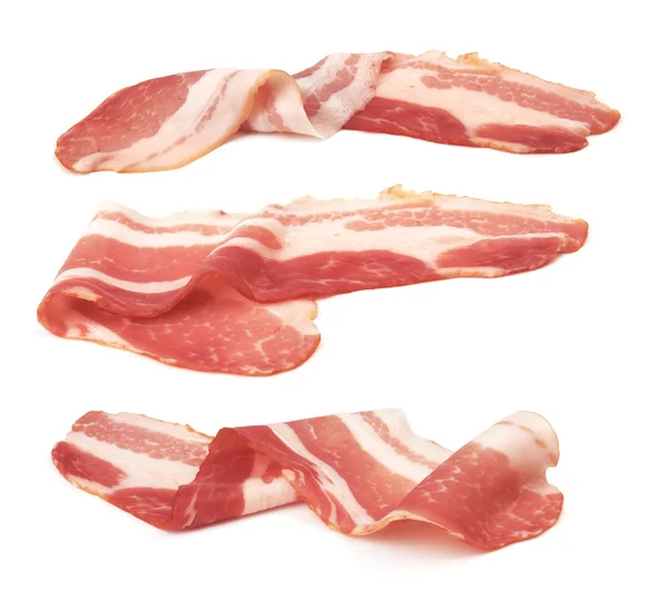 Bacon em branco um fundo — Fotografia de Stock