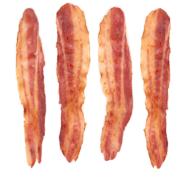 bacon on white a background