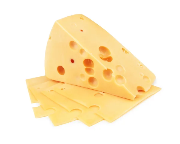Sýr na bílém pozadí — Stock fotografie