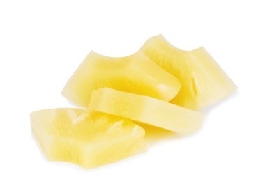 Beyaz üzerinde ananas.