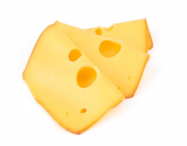 Käse auf Weiß — Stockfoto