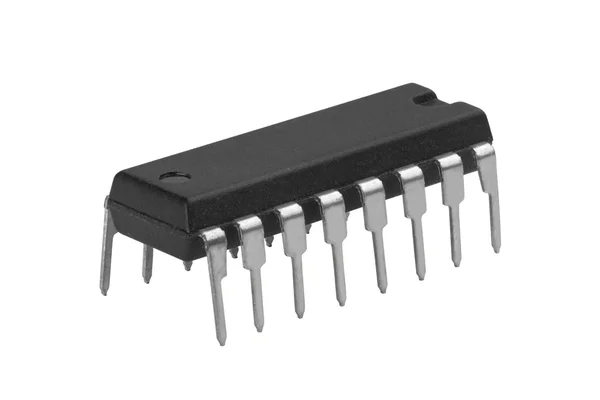 Microchip su un bianco — Foto Stock