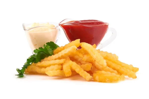 Frietjes Geïsoleerd Een Witte Achtergrond — Stockfoto