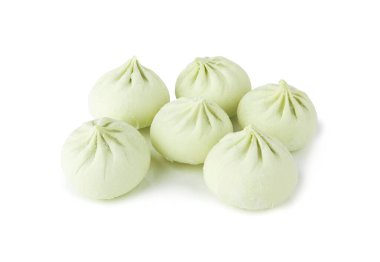 Donmuş yeşil khinkali beyaz arkaplanda izole